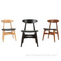 dinning chair leather seat solid woodencoffee shop